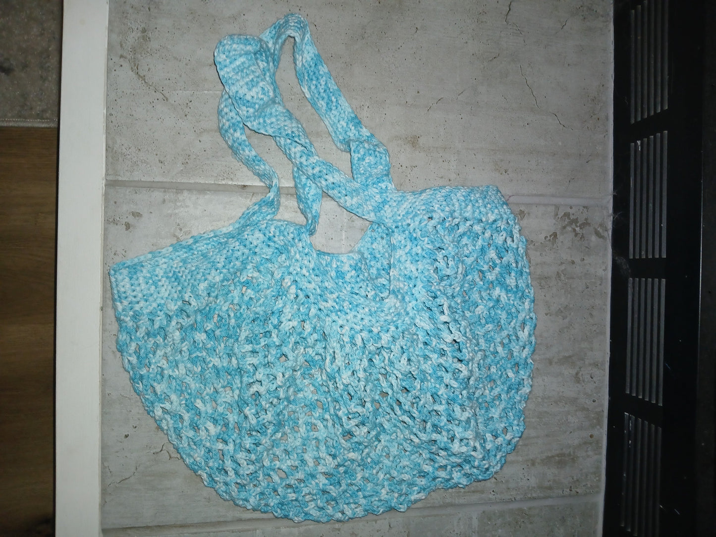 Spa Blue Large Mesh Bag