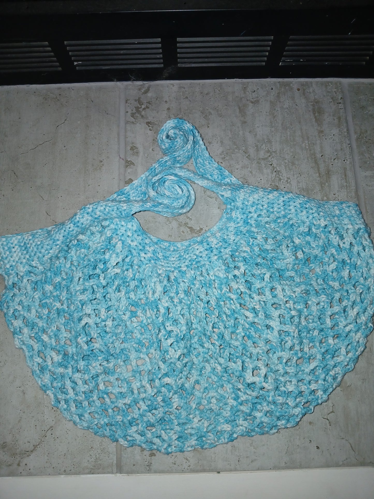 Spa Blue Large Mesh Bag