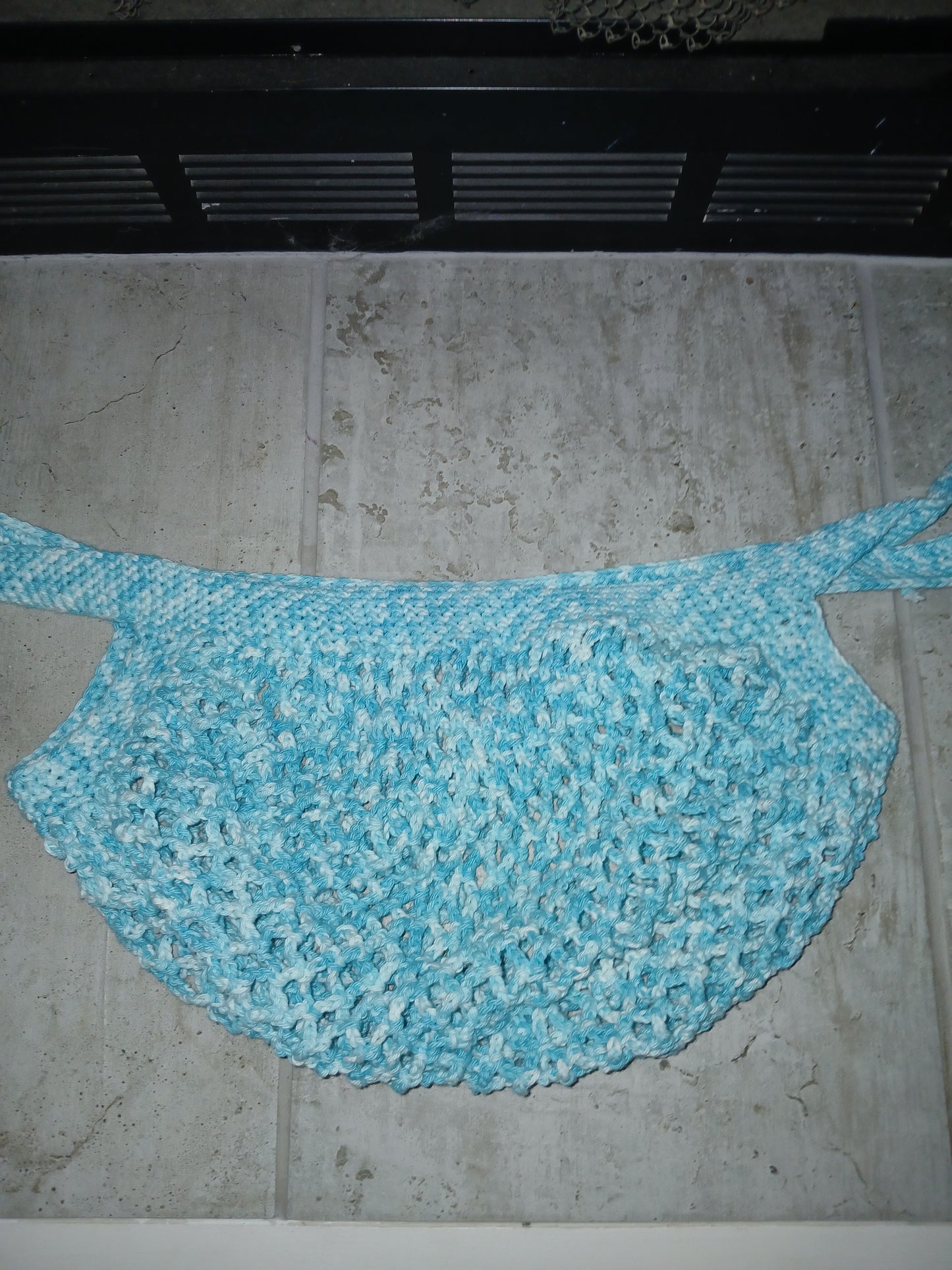 Spa Blue Large Mesh Bag